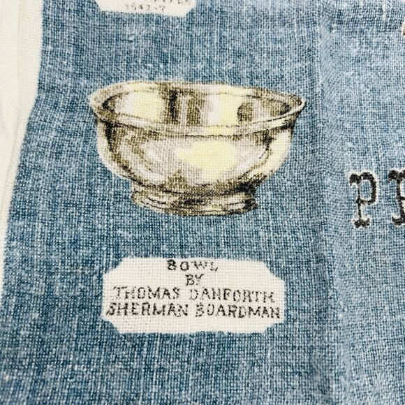 Kay Dee VTG 1950s MCM Hand Printed Linen Tea Towel Set American Pewter Kitchen - Picture 13 of 16